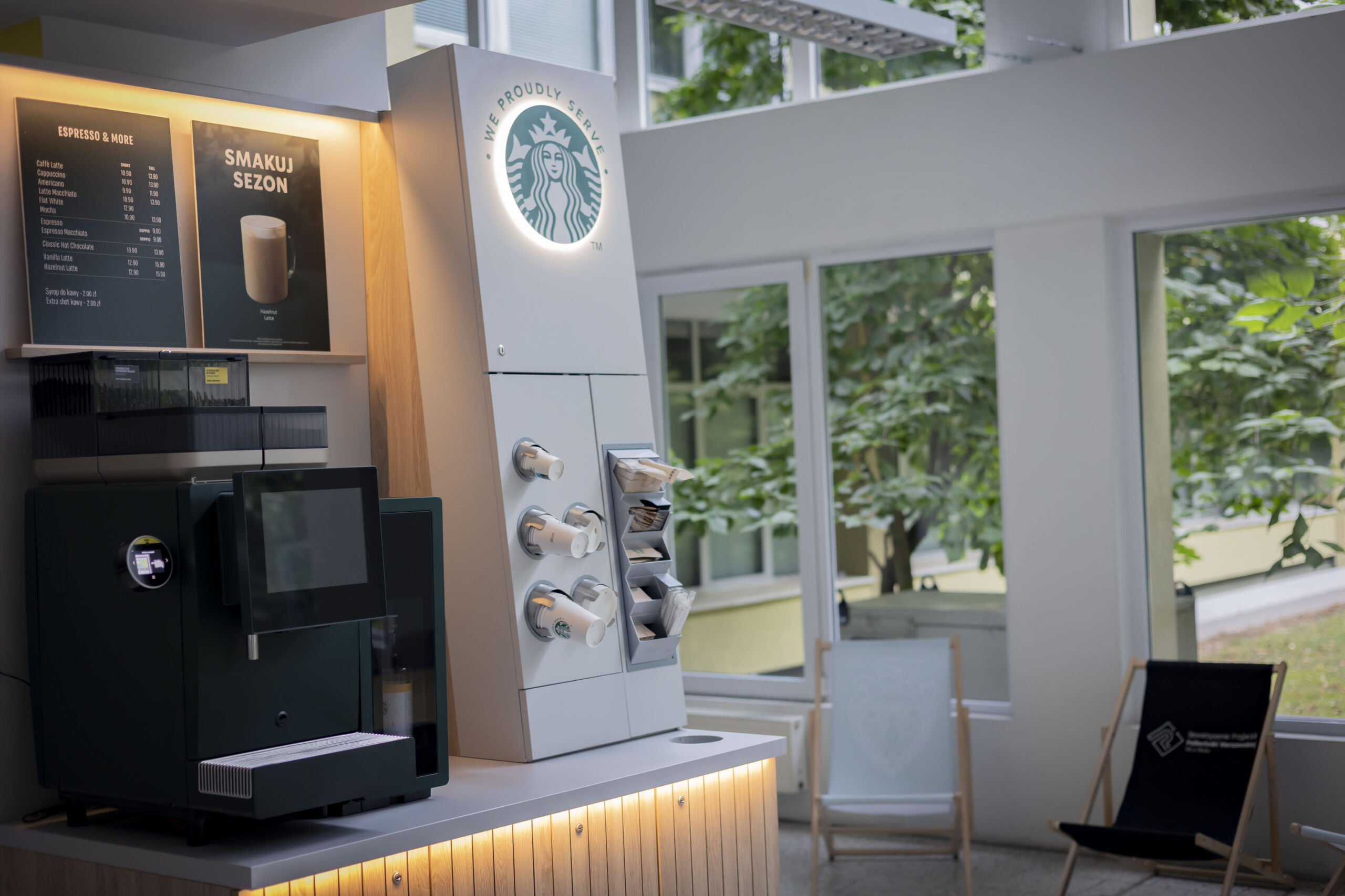 We Proudly Serve Starbucks
